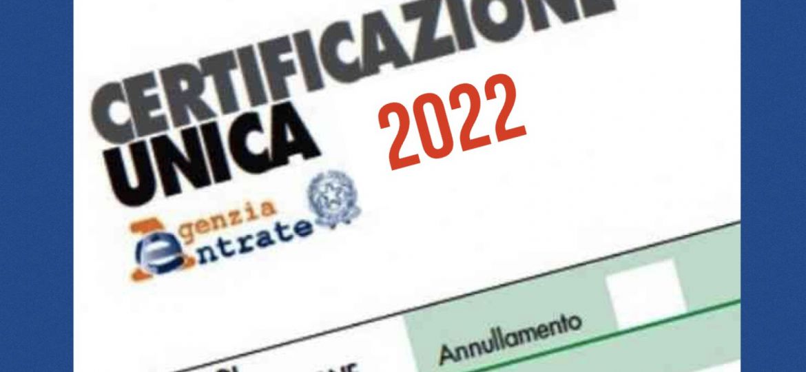 Certificazione unica redditi lavoro